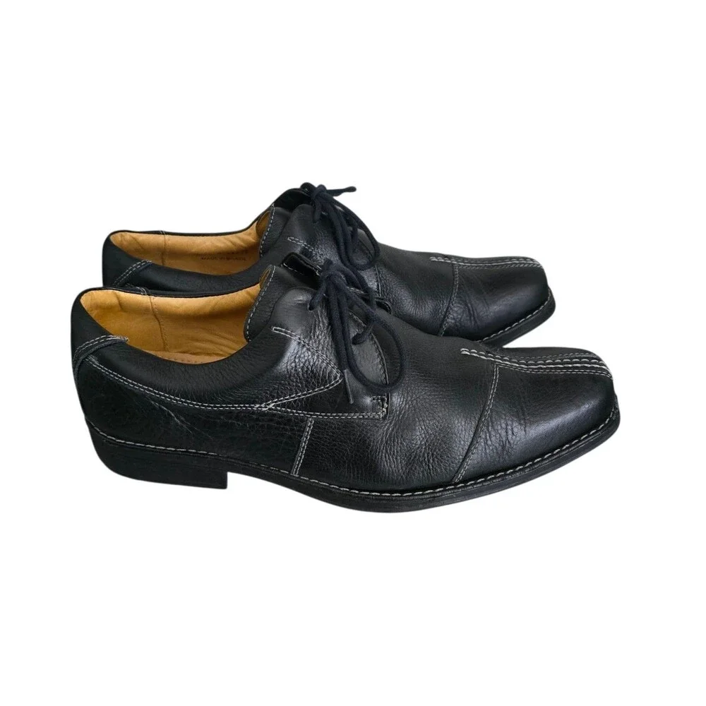 Sandro Moscoloni Shoes Mens Size 10 Black Leather Lace Up Oxfords
